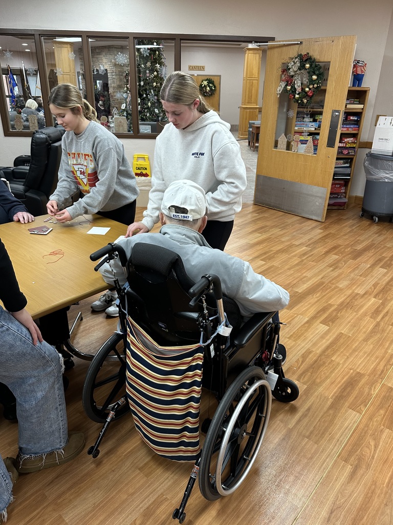 Junior Beta Club visits St. James Veterans Home for Christmas crafts.