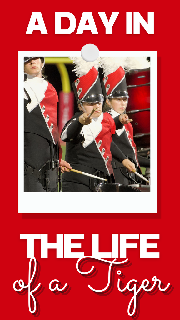 A Day in the Life of a Tiger - shows images of Keiran Goodridge playing drums