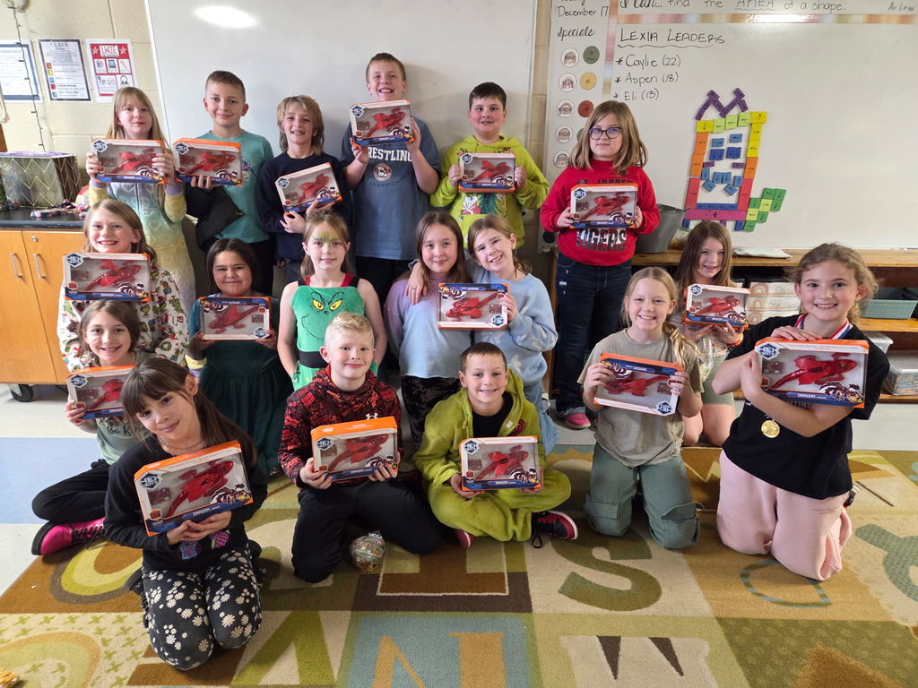 Robotics students celebrate a fun semester of learning. 