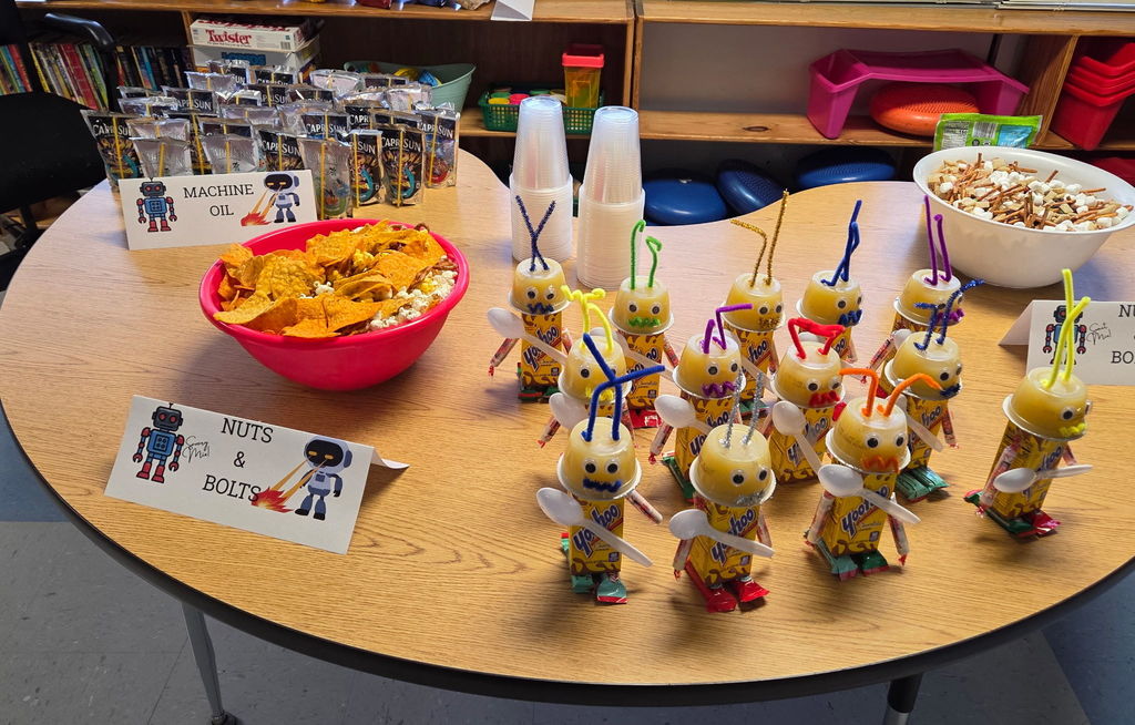 Robotics students celebrate a fun semester of learning. 