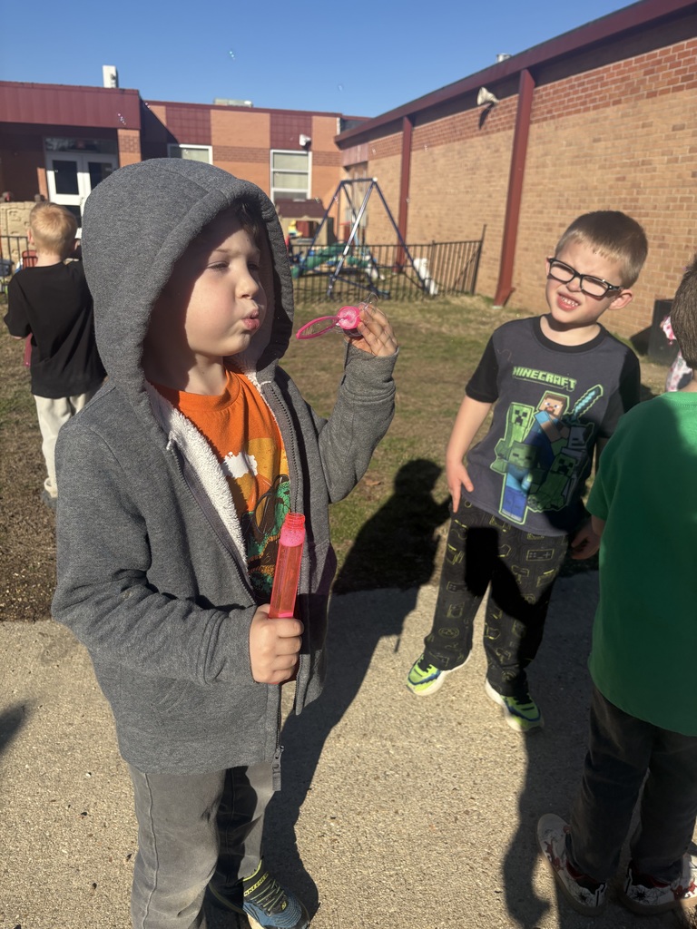 Bubbles and Sunshine in Kindergarten at Recess! 