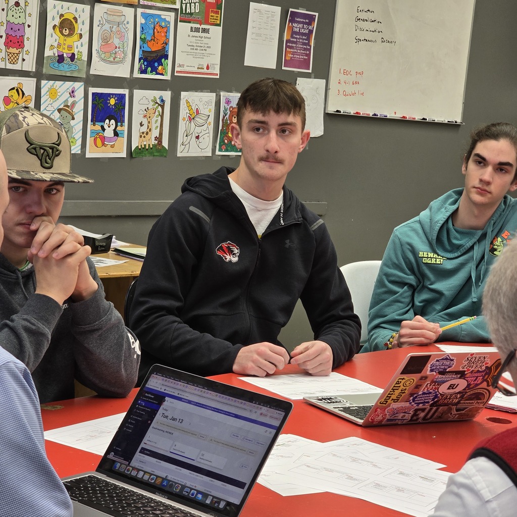 Students attend the Principals Roundtable to improve St. James High School! 