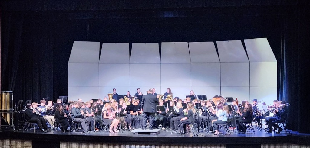St. James Tigers all conference students perform in the Four Rivers All Conference Band. 
