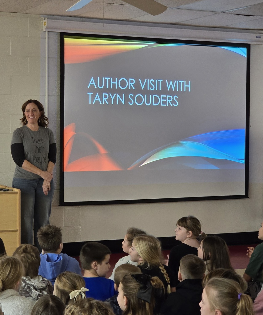 Author Taryn Souders visits our district to meet with students about writing.