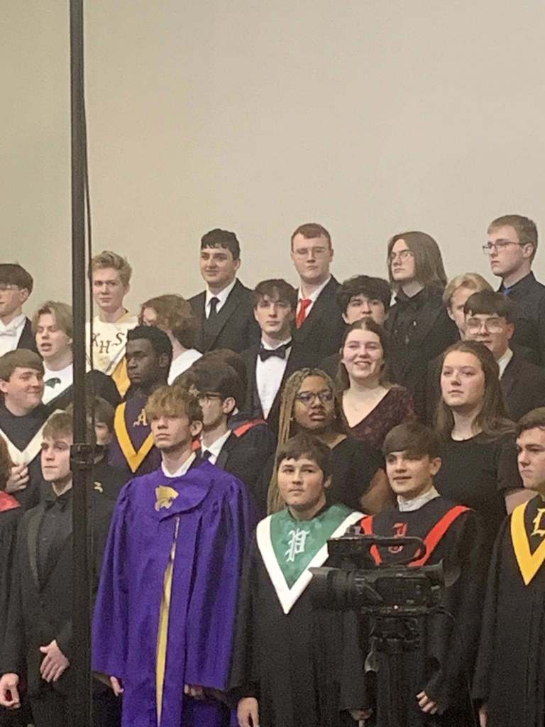 Student performs with the Missouri All State Choir.