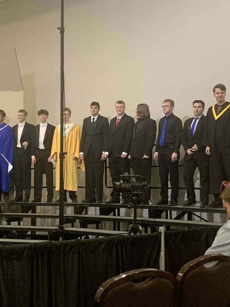 Student performs with the Missouri All State Choir.