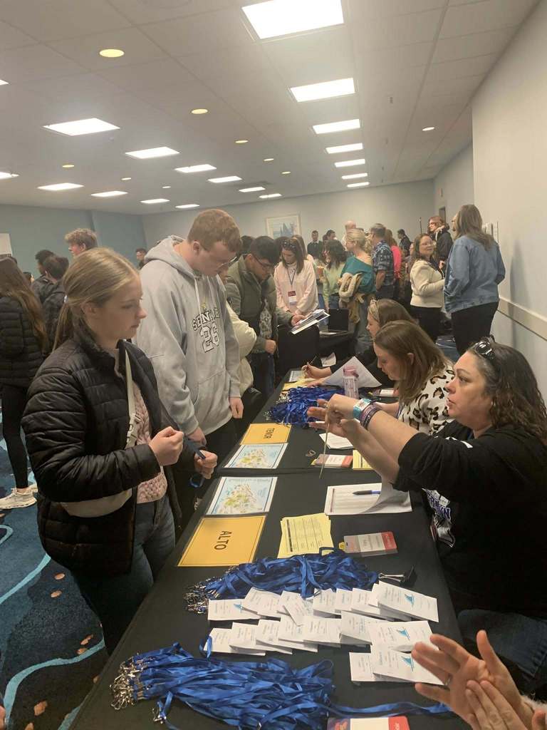Student performs with the Missouri All State Choir.