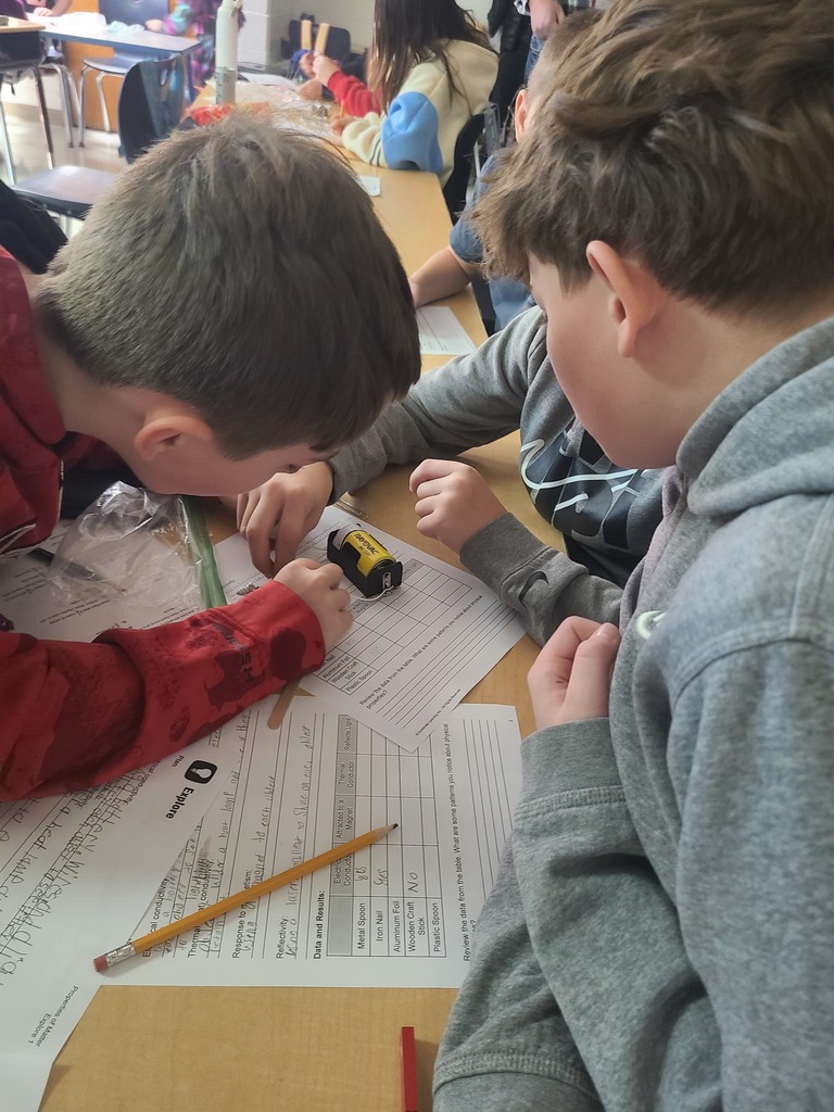 Critical Thinking with 5th grace students as they do science experiements.