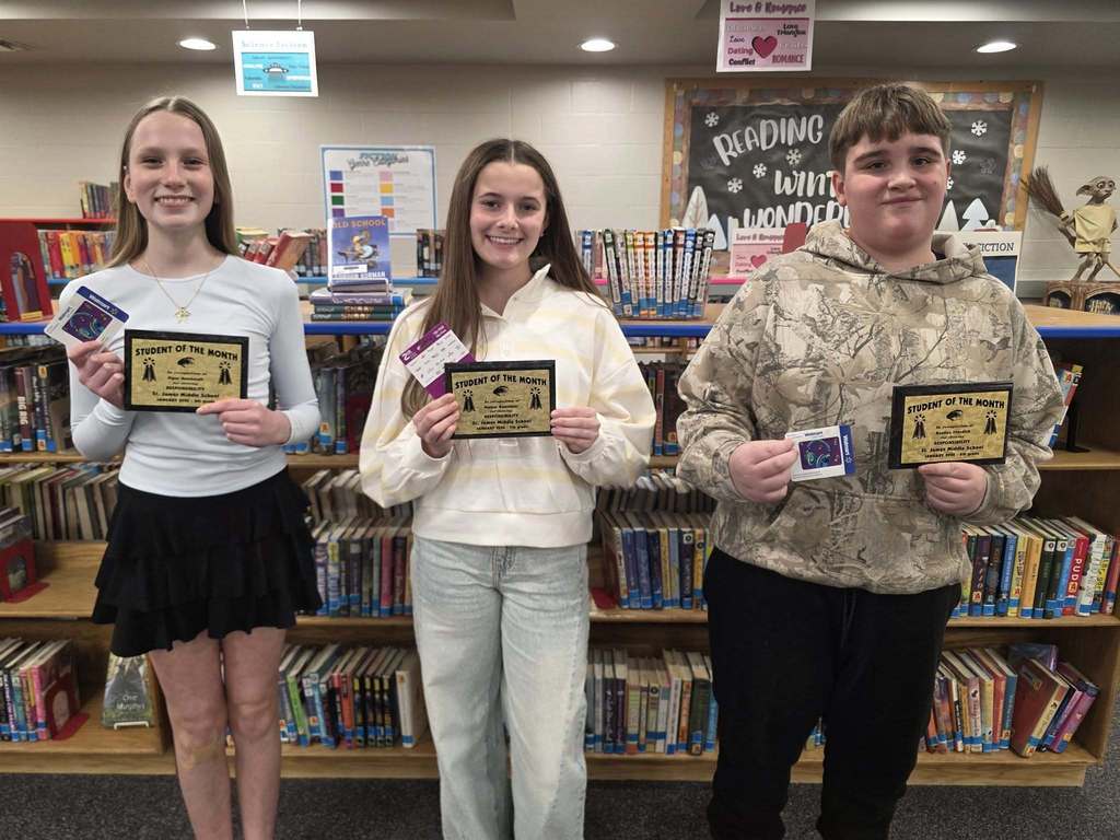 Middle school students of the month!