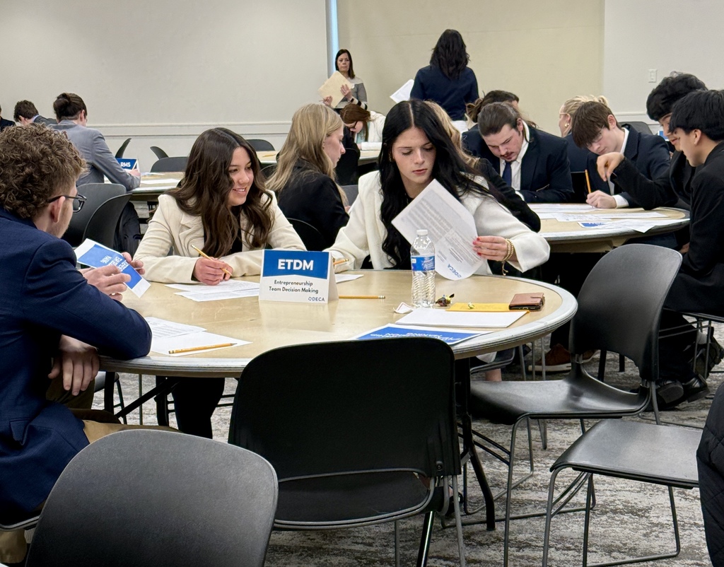 DECA advances at Districts and will compete at State in March. 