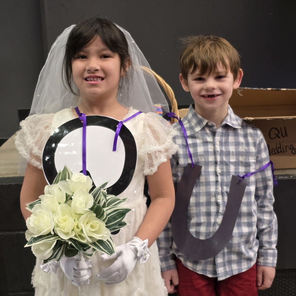 Q and U tie the knot to showcase how kindergarten has learned about digraphs! 
