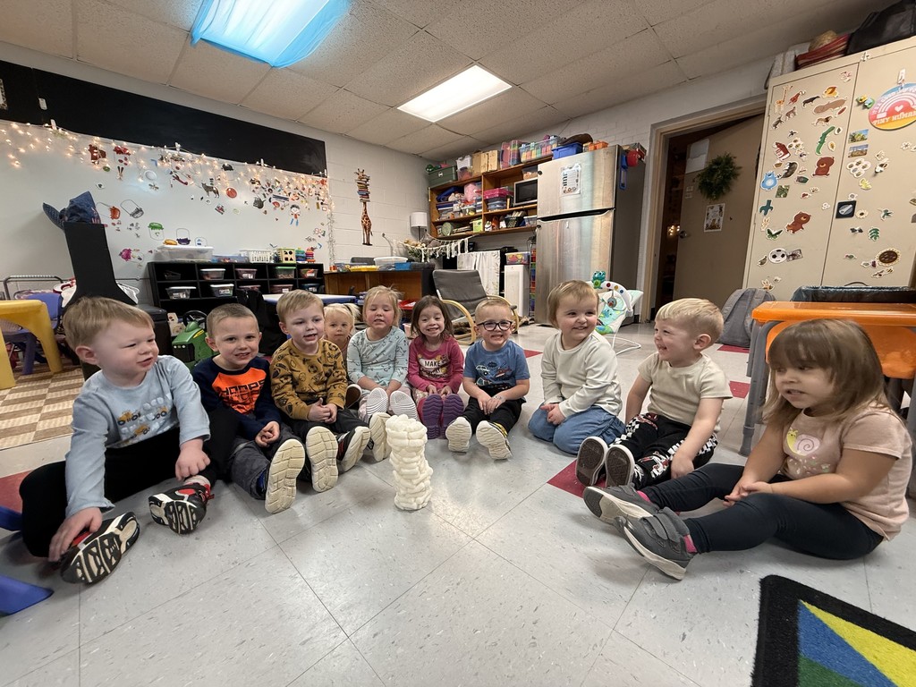 Tiger Tots show off their tower!