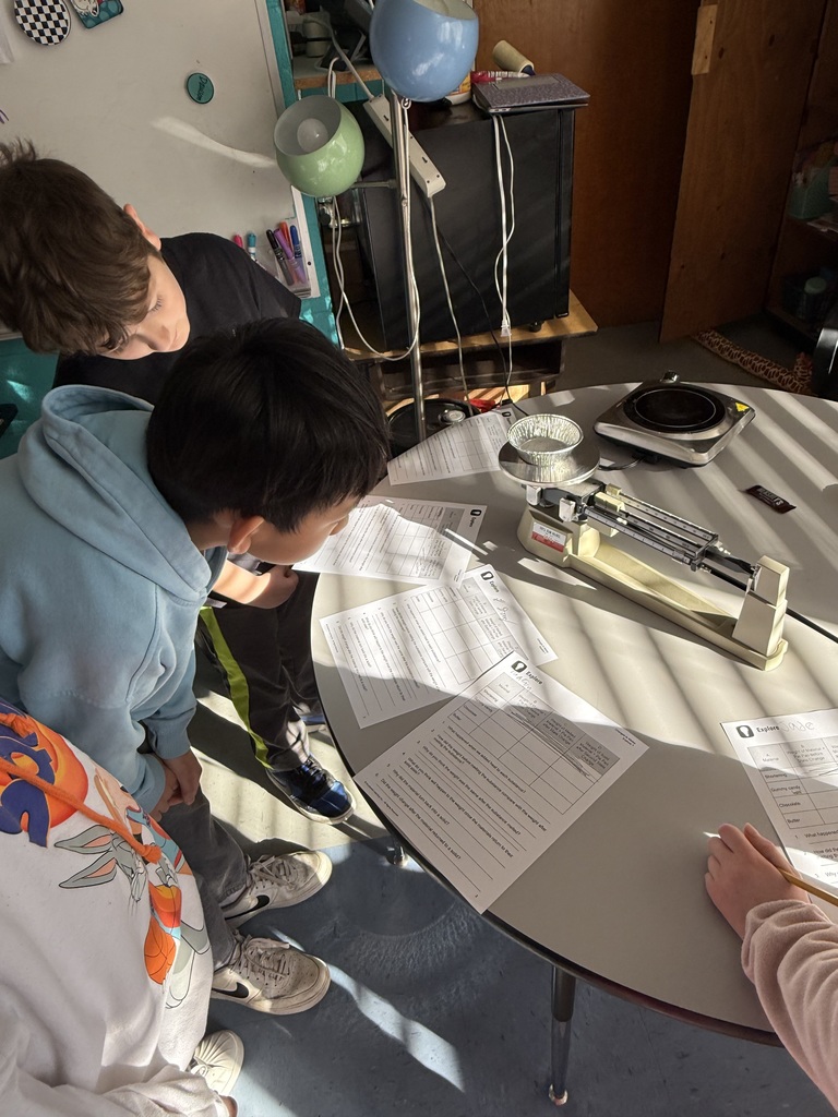 5th grade students test weight of materials in science.