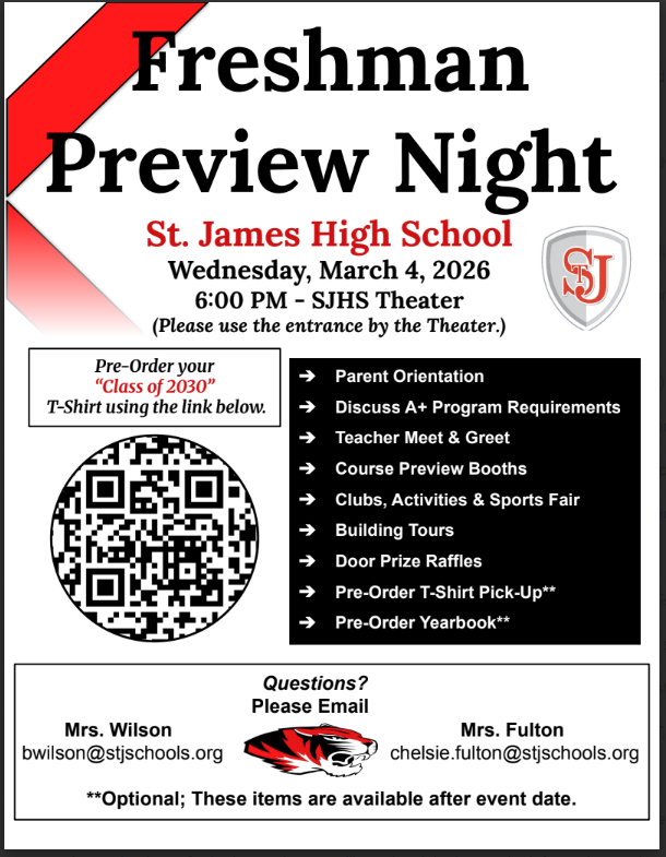 Freshman Preview Night at St. James High School
