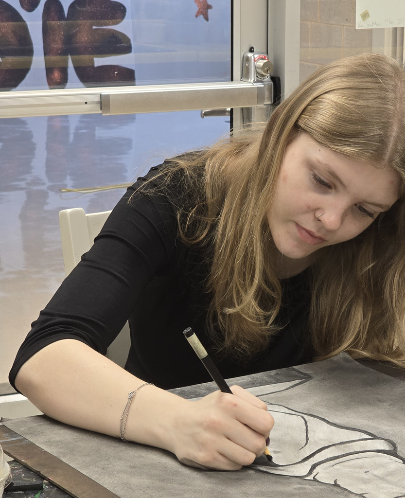 Advanced art students are learning about anatomy in their current unit.