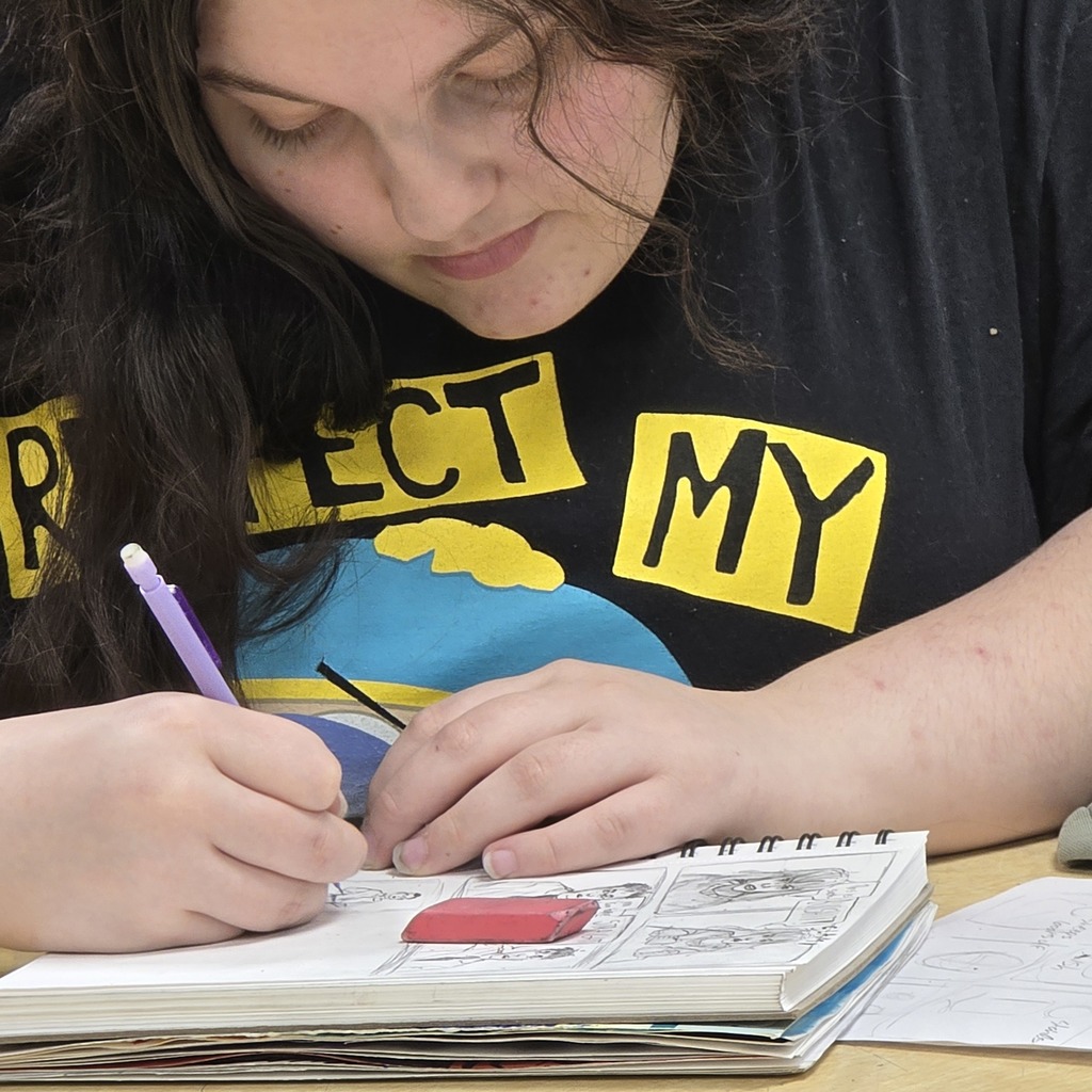 Advanced art students are learning about anatomy in their current unit.