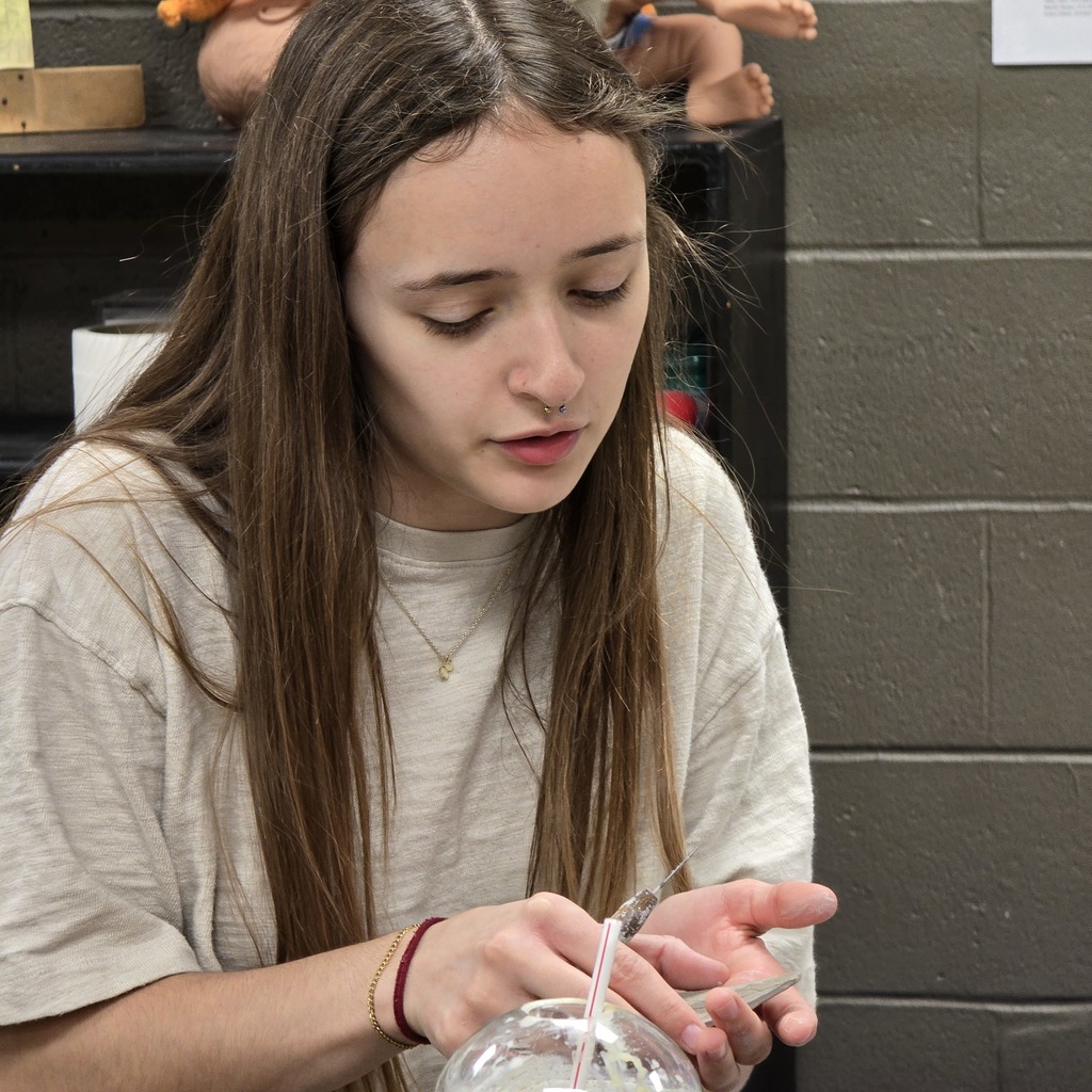 Advanced art students are learning about anatomy in their current unit.