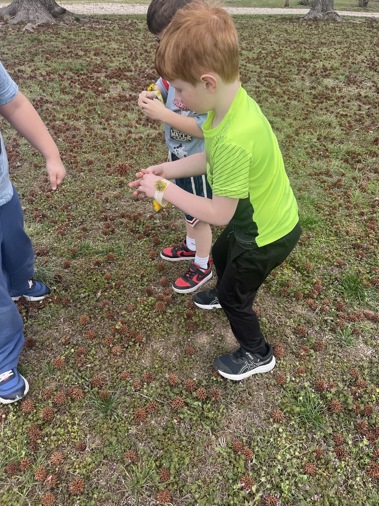 Kids play in a field