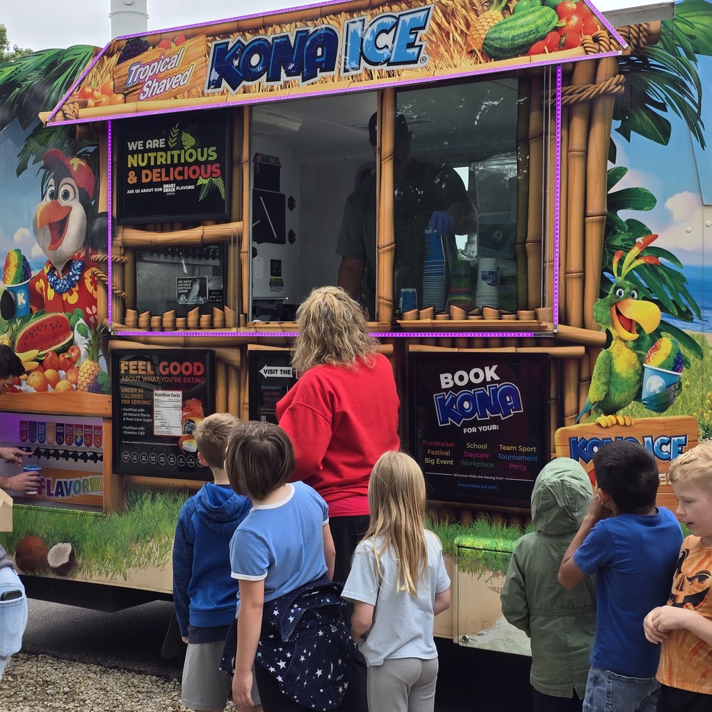 Kona Ice visits the elementary.