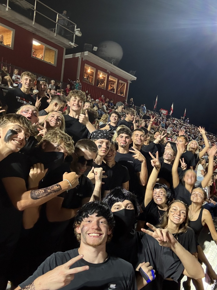 students at the football game 