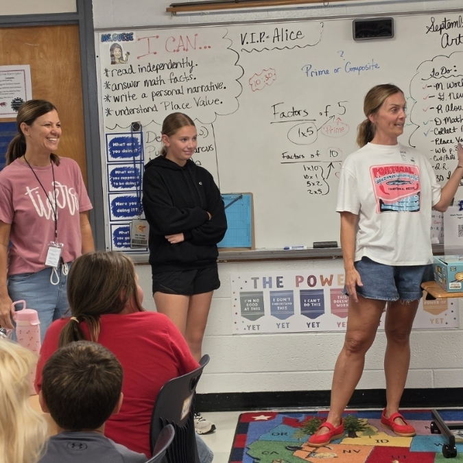 Fourth grade students are surprised with squished from One Sixteen!