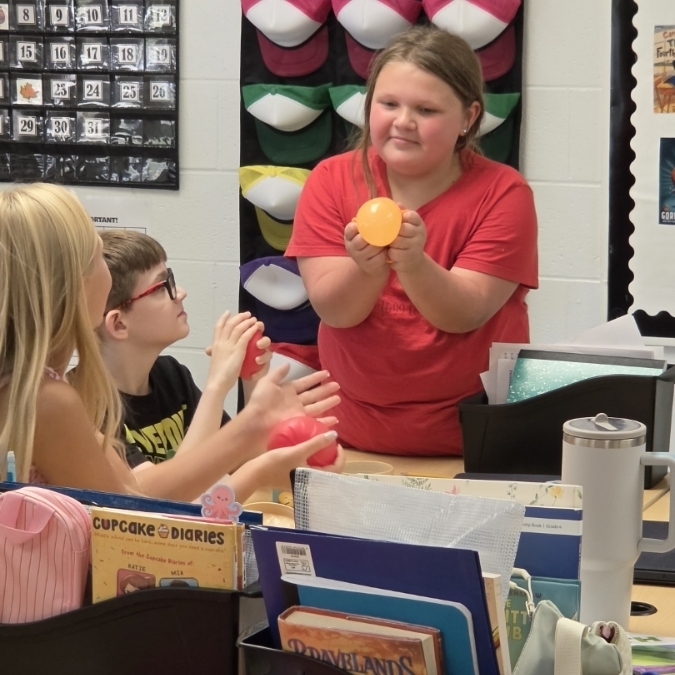 Fourth grade students are surprised with squished from One Sixteen!