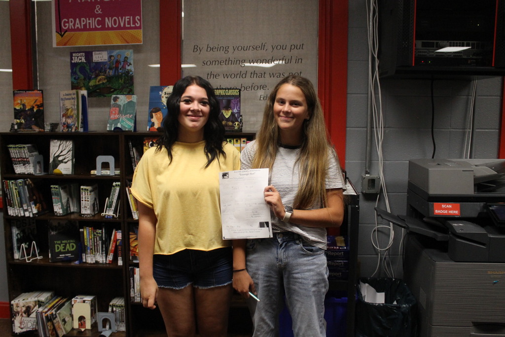 The winners of the scavenger hunt