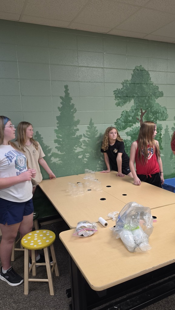 Elementary Beta students compete in a STEM challenge.