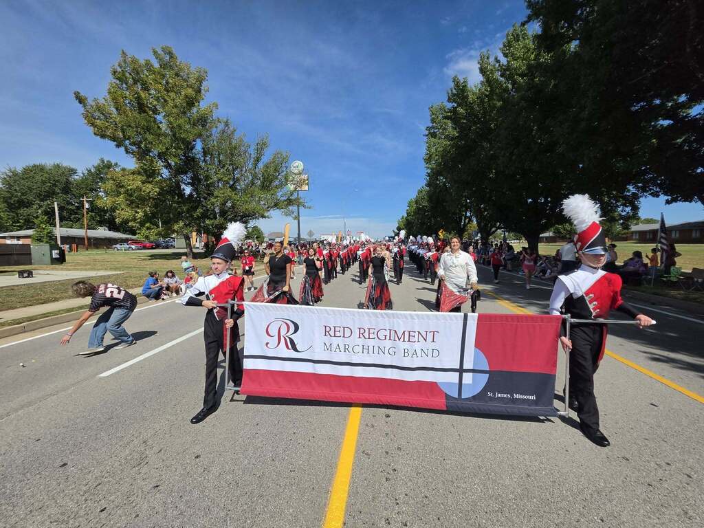 Red Regiment Marching Band at the Grape and Fall Festival Parade