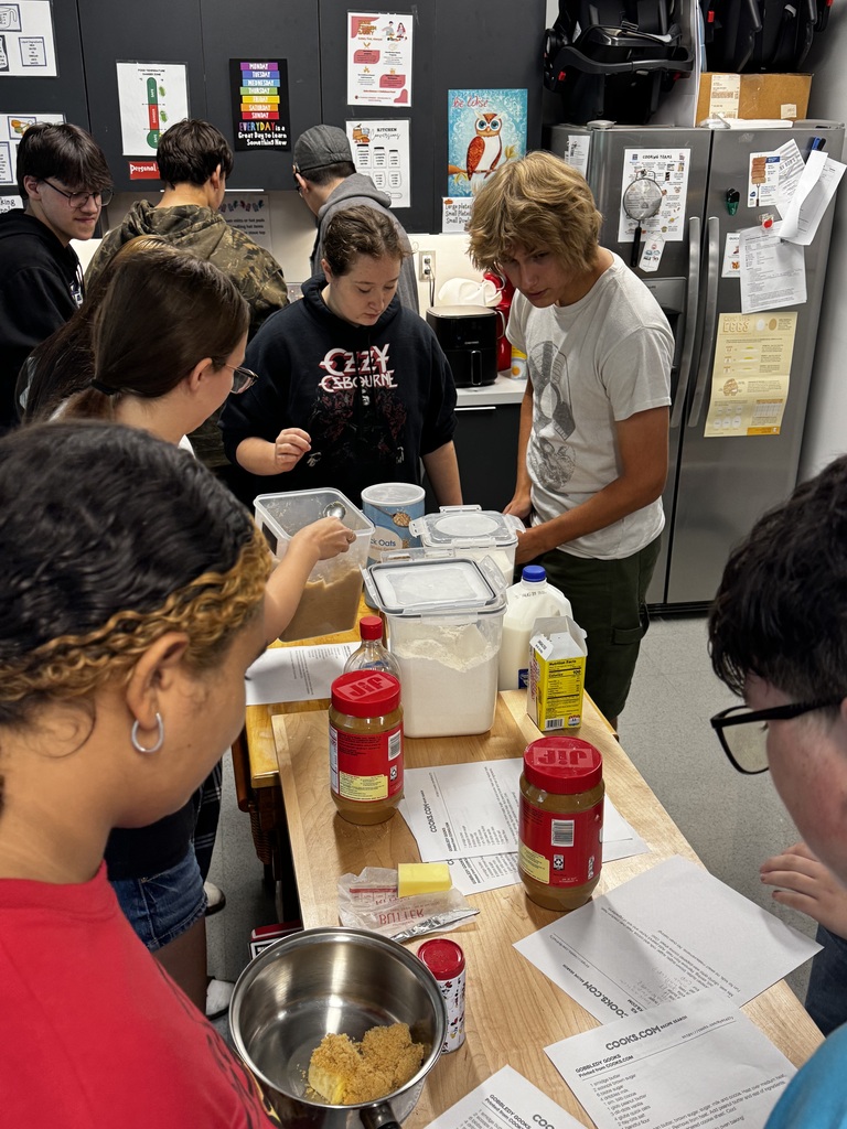 Foods I students learn the importance of measurements in baking. 