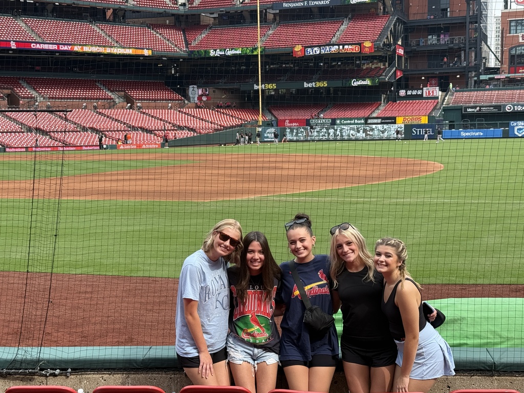 St. James High School DECA and Sports and Entertainment Marketing students visiting the cardinals stadium for Career Day!