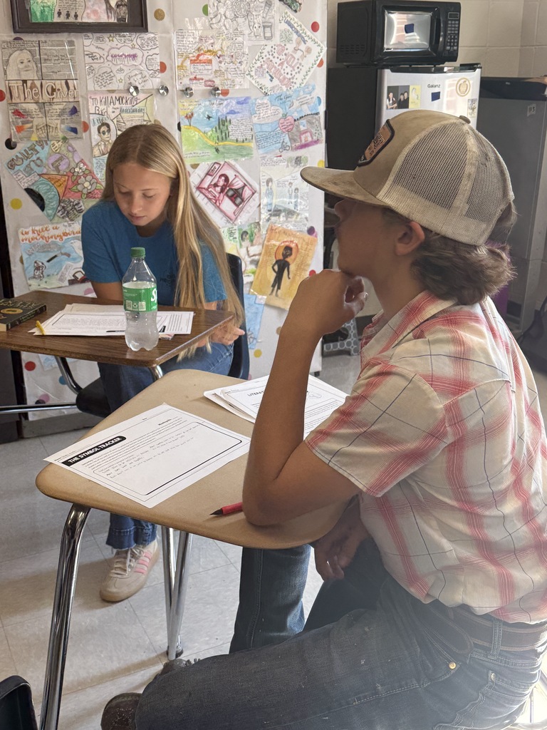 Mrs. Wantland's Great Books class in their Lit Circles
