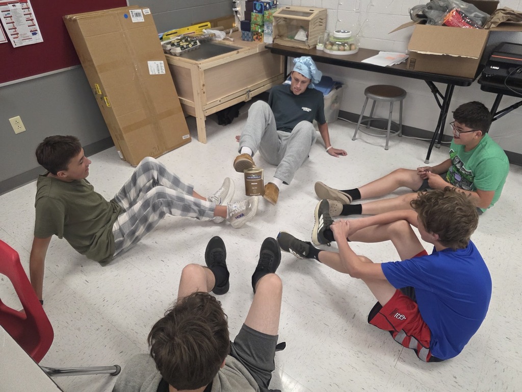 Students practice workplace skills in Careers class. 