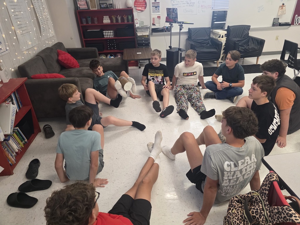 Students practice workplace skills in Careers class. 