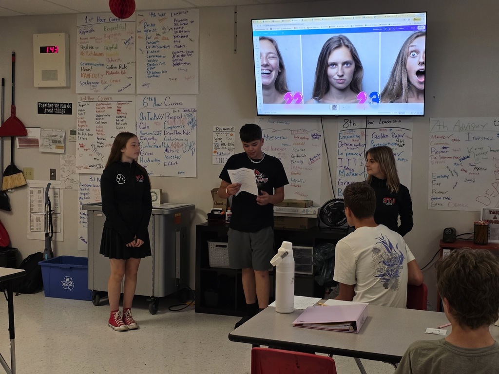 Students practice workplace skills in Careers class. 