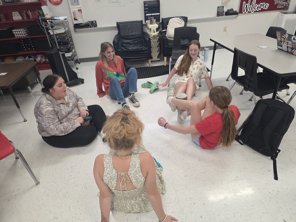 Students practice workplace skills in Careers class. 