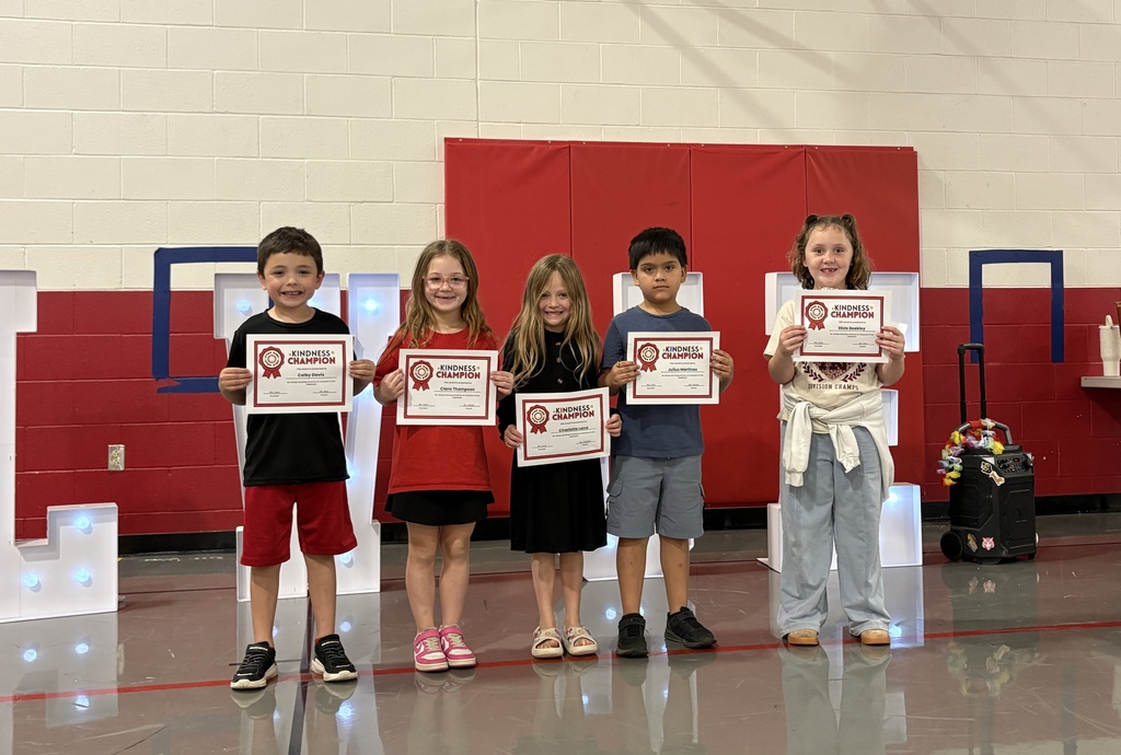 1st grade students of the month at LWJE!