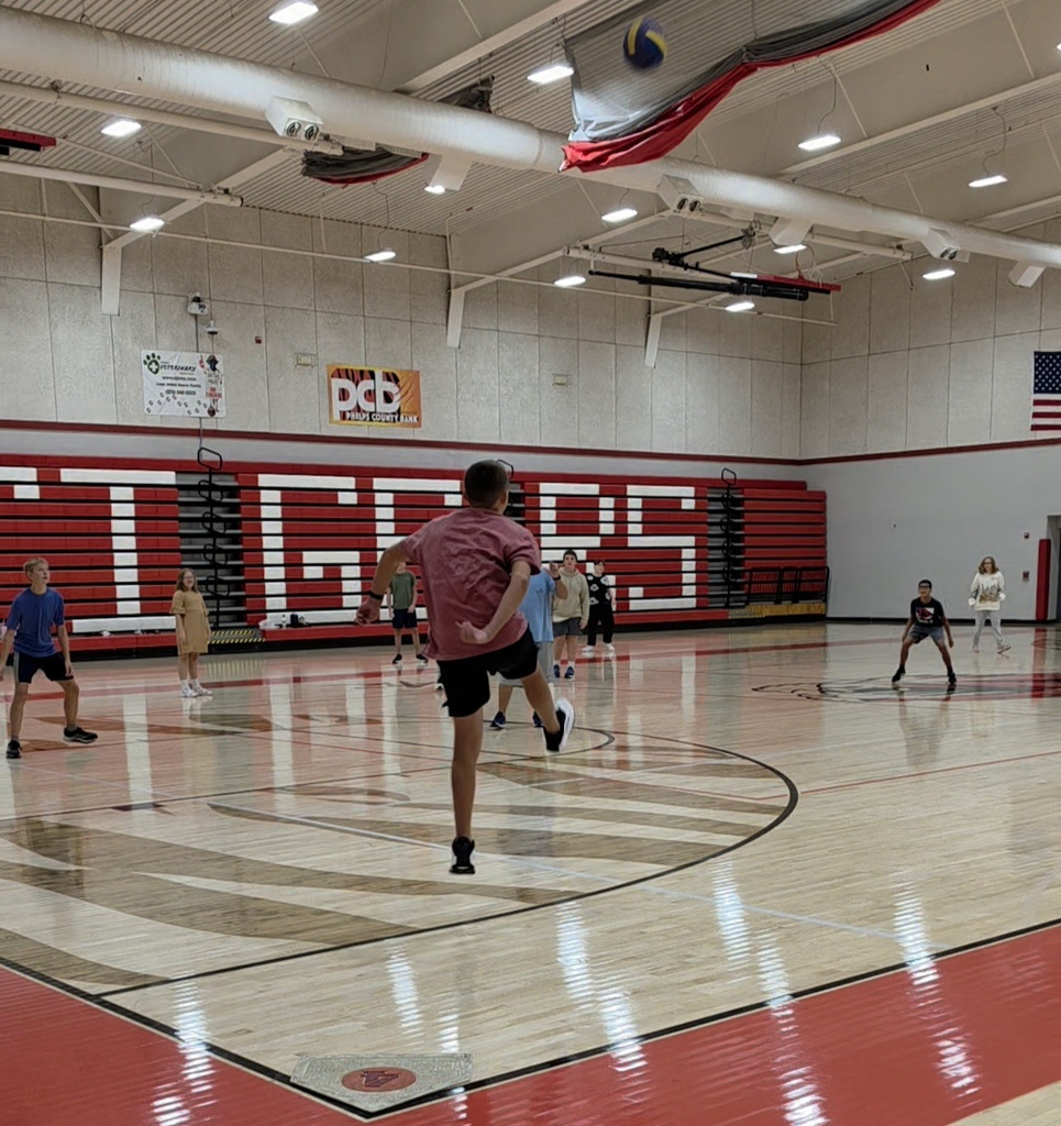 Middle school PE students participate in their kickball unit.