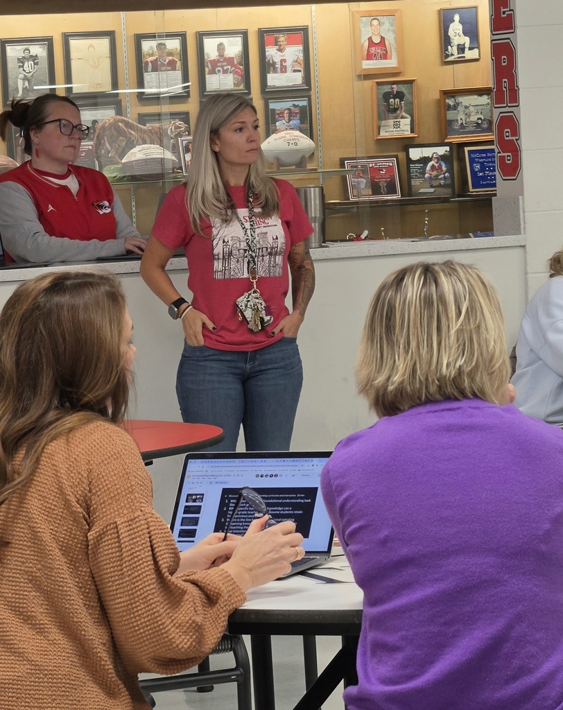 St. James teachers collaborate during professional development.