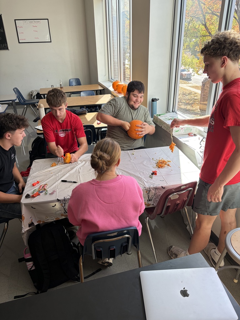 Applied Science students learn about food chains with a hands-on pumpkin activity.