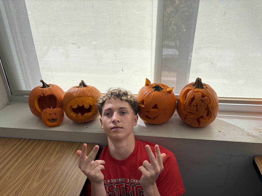 Applied Science students learn about food chains with a hands-on pumpkin activity.