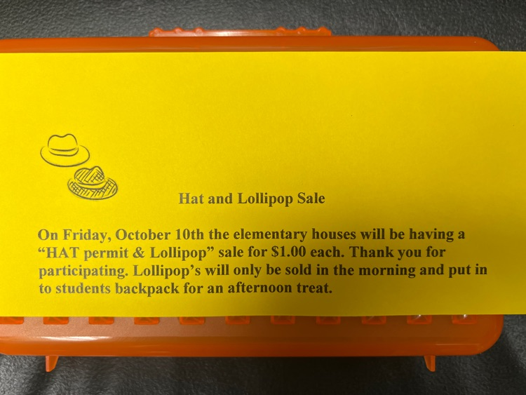 Hat and Lolipop Sale