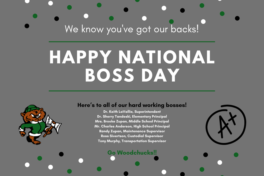 Blue & Red Dots National Boss Day Greeting Card