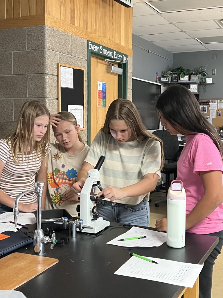 Our science students are getting a close-up look at cell structures in the lab today.