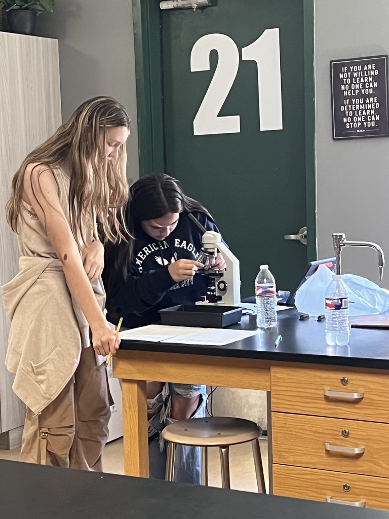 Our science students are getting a close-up look at cell structures in the lab today.