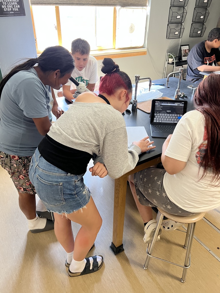 Our science students are getting a close-up look at cell structures in the lab today.