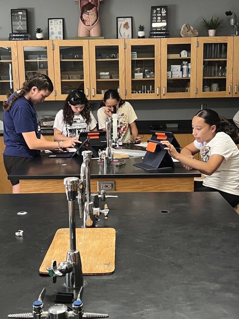 Our science students are getting a close-up look at cell structures in the lab today.