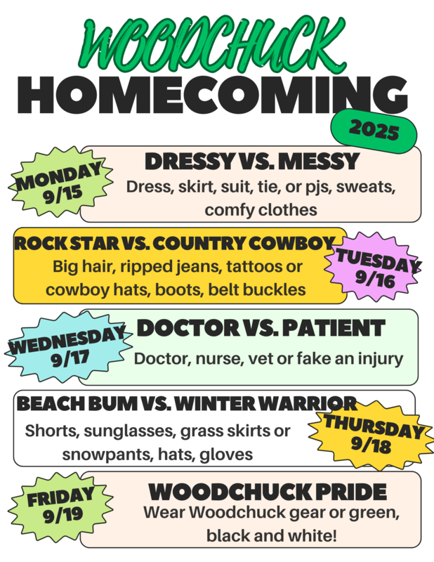 Homecoming Dress Up Days