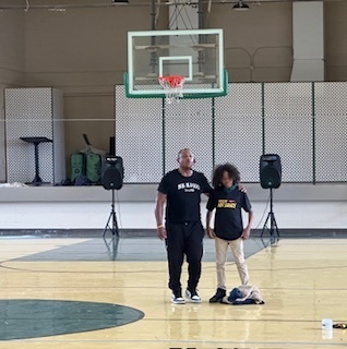 Buffy "Mr. Magic" Coleman and Plaisance Middle Students