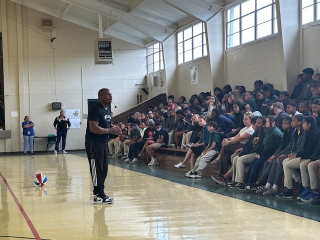 Buffy "Mr. Magic" Coleman and Plaisance Middle Students